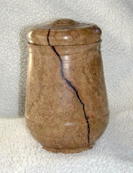 Lidded Cherry Burl Vessel