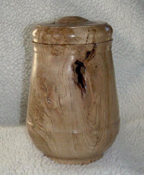 Lidded Cherry Burl Vessel